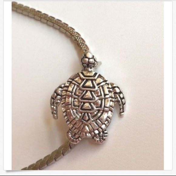 Silver Sea Turtle Charm Bracelet Beach Life Island - Picture 2 of 8